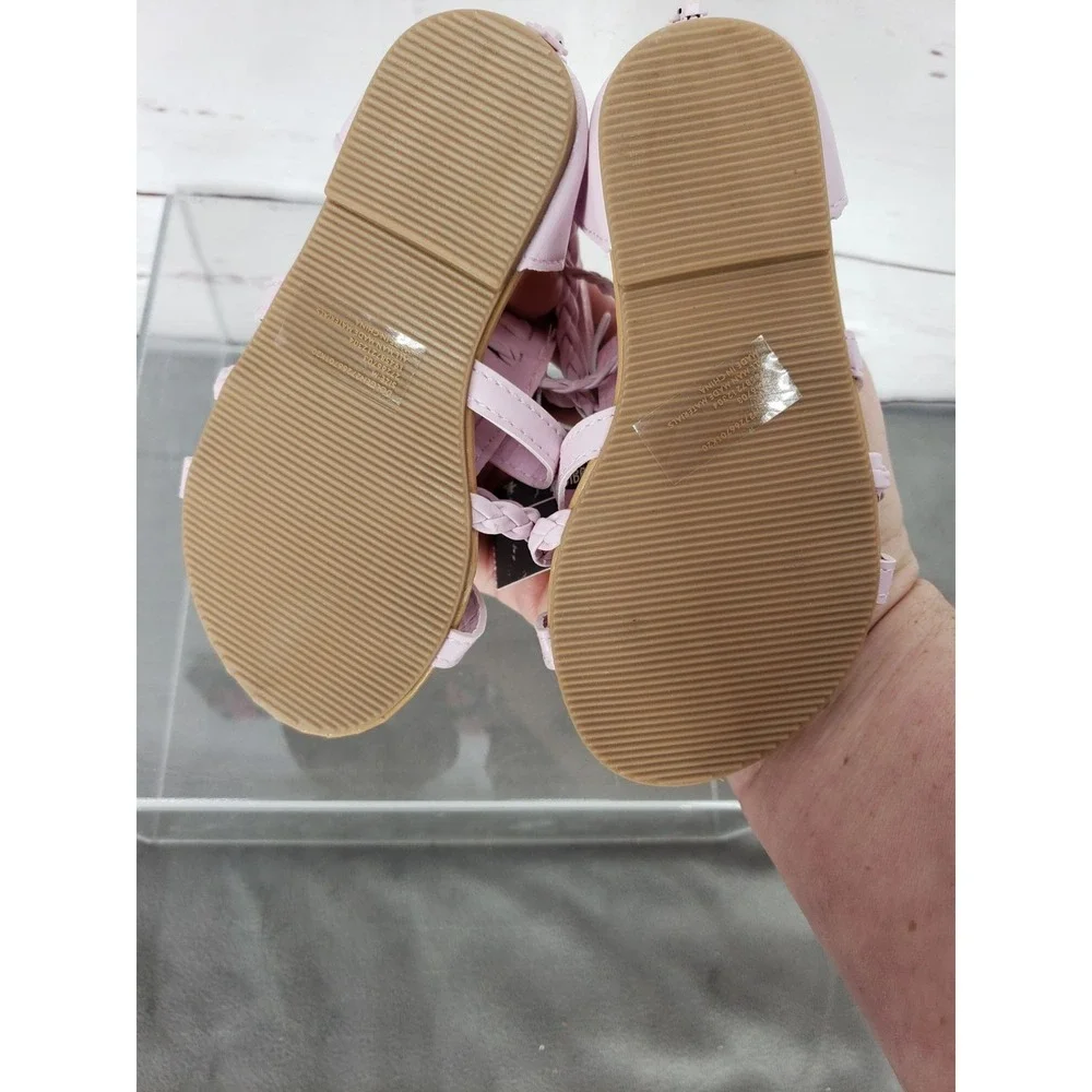 Toddler Girl pink Gladiator Jeweled large sandals